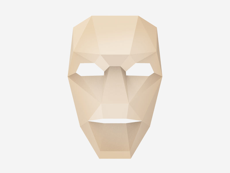 Snakeface Half Mask <br> DIY Paper Mask Template