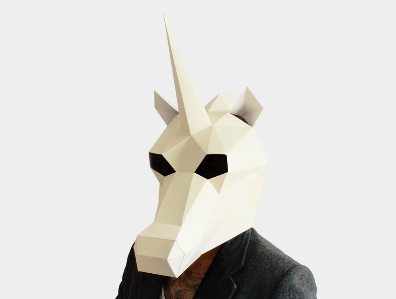 Unicorn Mask <br> DIY Paper Mask Template