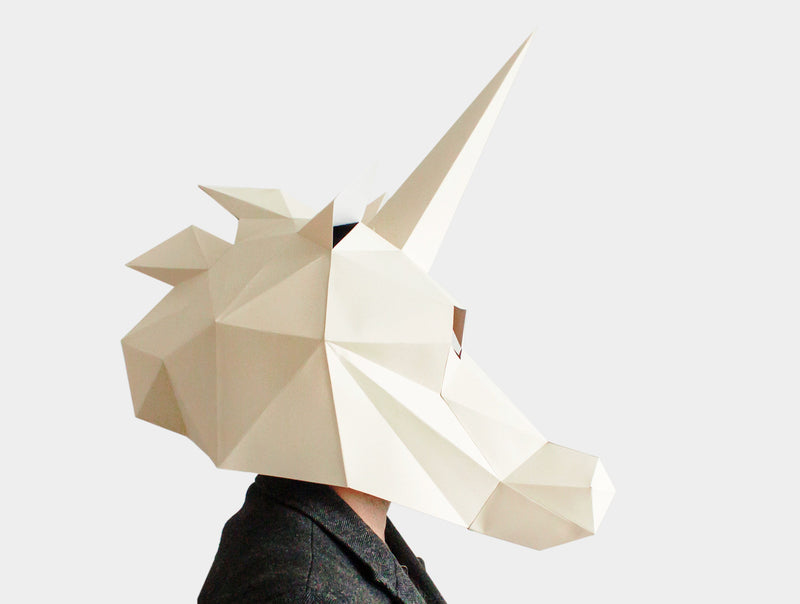 Unicorn Mask <br> DIY Paper Mask Template