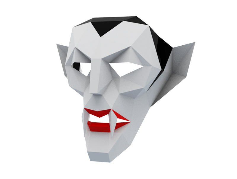 Vampire Half Mask <br> DIY Paper Mask Template