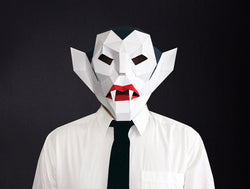 Vampire Half Mask <br> DIY Paper Mask Template