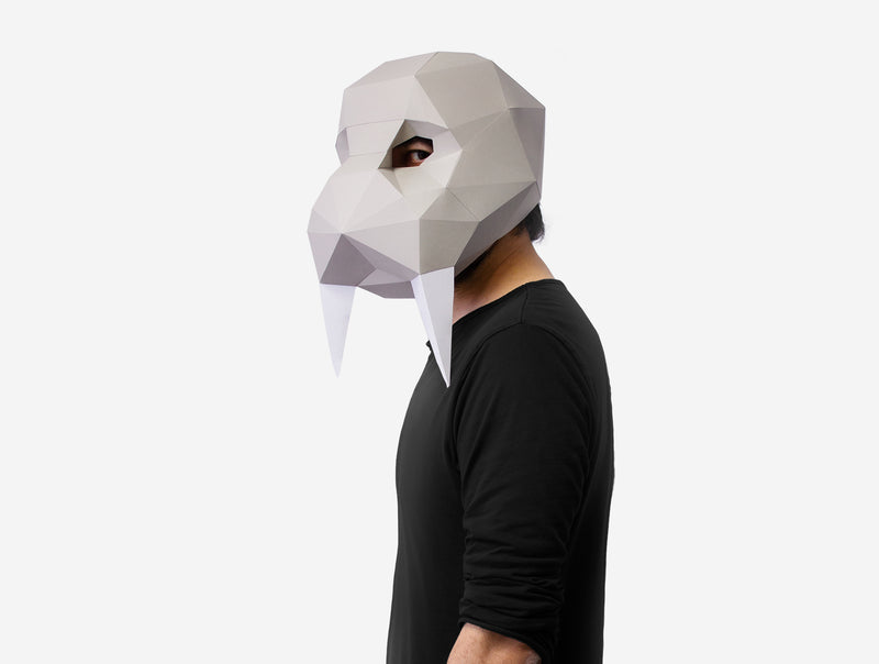 Walrus Mask <br> DIY Paper Mask Template