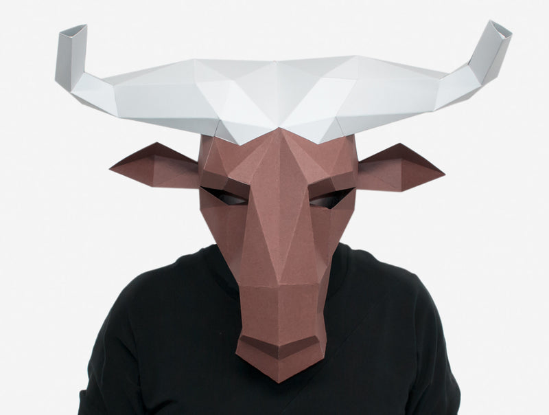 Wildbeest Gnu Mask <br> DIY Paper Mask Template