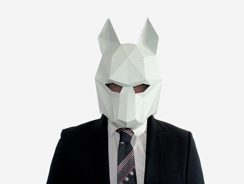 Wolf Mask <br> DIY Paper Mask Template